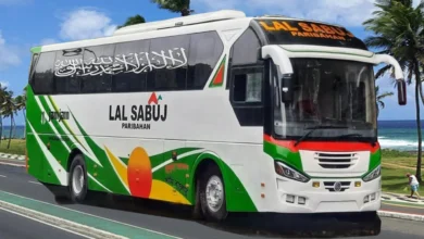 Lalsobuj Bus luxury coach - লাল সবুজ বাস