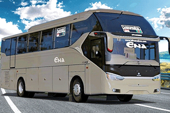 Ena Transport AC Bus at Terminal in Bangladesh